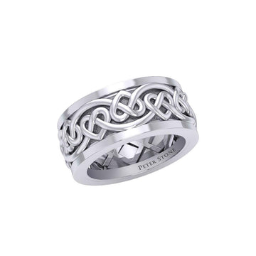 Celtic Heart Silver Spinner Ring TRI2454 - Jewelry